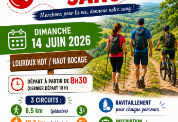 Randonnée des donneurs de sang Dimanche 14 juin